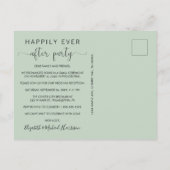 ハッピーエバーフォトセージグリーン披露宴 インビテーションポストカード (裏面)