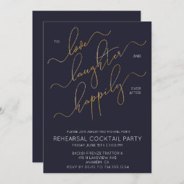 ハッピーエバーブルーリハーサルディナー招待状 招待状