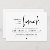 ハッピーエバーランチウェディングパーティーお祝い 招待状 (正面/裏面)