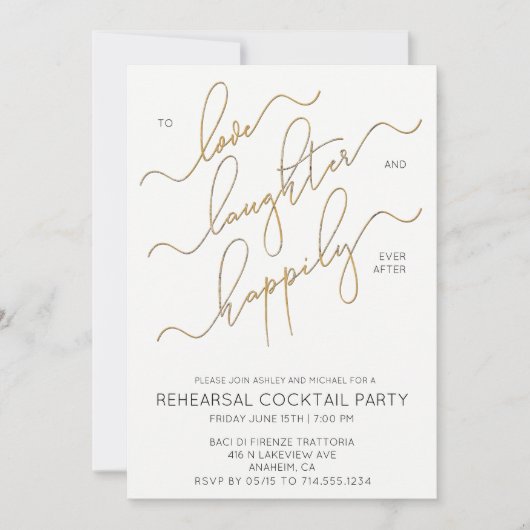 ハッピーエバーリハーサルディナー招待状 招待状 (正面)