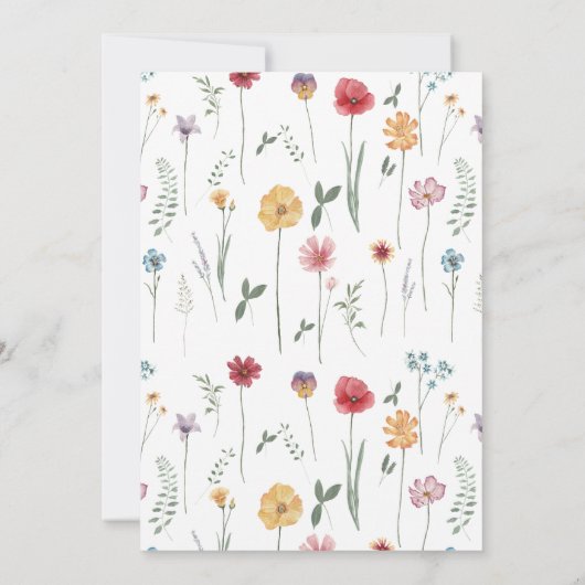 ハッピーエバーワイルドフラワーパーティー披露宴 招待状 (裏面)