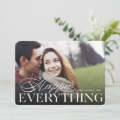 ハッピーエブリシング クラシック タイポグラフィー モダン フォト シーズンカード (スタンド正面)