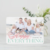 ハッピーエブリシング クラシック タイポグラフィー モダン フォト シーズンカード (スタンド正面)