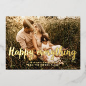 ハッピーエブリシング 現代の写真 箔シーズンカード (正面)