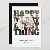 ハッピーエメリーイチング切り出しフォトホリデーカード シーズンカード (正面/裏面)