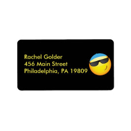 ハッピーエモジバーバルミツワー招待状ラベル ラベル