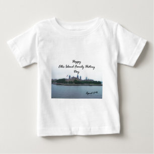 ハッピーエリスアイランドファミリーヒストリーデー4月17日 ベビーTシャツ