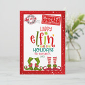ハッピーエルフィングッドタイムホリデーカード シーズンカード (スタンド正面)