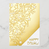 ハッピーエレガントディワリ星ゴールドフォイル光沢カード 箔シーズンカード (正面)