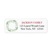 ハッピーエレガントホリデーズクリスマスローレルリース ラベル (正面)