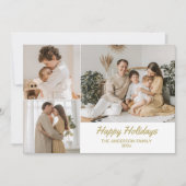 ハッピーエレガントホリデーズフォトクリスマスカード シーズンカード (正面)
