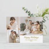 ハッピーエレガントホリデーズフォトクリスマスカード シーズンカード (スタンド正面)