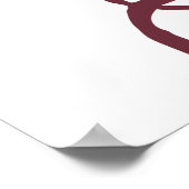 ハッピーエレガント感謝祭かぼちゃのバーガンディ ポスター (角)