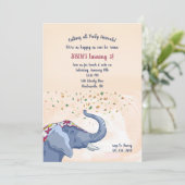 ハッピーエレファントバースデーパーティー 招待状 (スタンド正面)