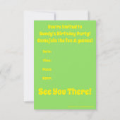 ハッピーエレファントパーティの招待状 招待状 (裏面)