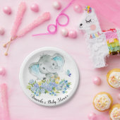 ハッピーエレファントボーイズベビーシャワー7"プレート ペーパープレート (パーティー)