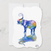 ハッピーエレファント水絵画彩 セーブザデート (正面)