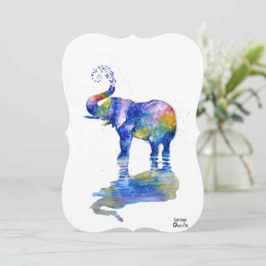 ハッピーエレファント水絵画彩 セーブザデート (スタンド正面)