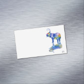 ハッピーエレファント水絵画彩 マグネット名刺 (インサイチュ)