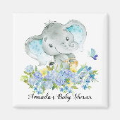 ハッピーエレファント男の赤ちゃんシャワー特典 マグネット (正面)