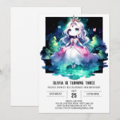 ハッピーエンチャントプリンセス誕生日 招待状 (正面/裏面)