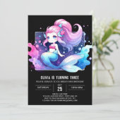 ハッピーエンチャントマーメイド誕生日 招待状 (スタンド正面)