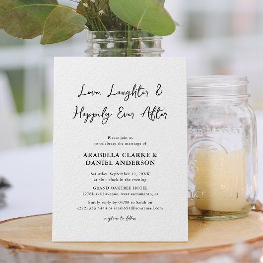 ハッピーエンドの結婚式 Love, Laughter & Happily Ever After 招待状