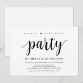 ハッピーエンドパーティー、結婚式の秘密結婚 招待状 (正面/裏面)