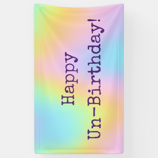 ハッピーエンド誕生日!虹のグラデーション 横断幕 (縦)