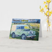 「ハッピーエンド18誕生日!」 カード (黄色い花)