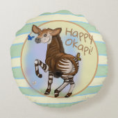 ハッピーオカピ！ ラウンドクッション (裏面)