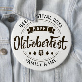 ハッピーオクトーバーフェストモダンタイポグラフィテンプレート4 缶バッジ (インサイチュ)