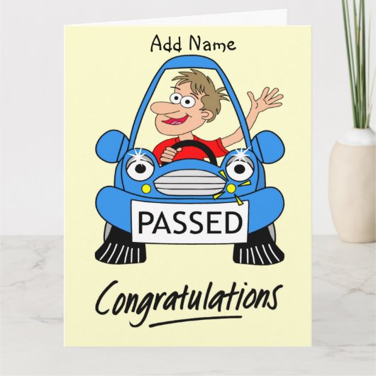 ハッピーオスが運転テストカードに合格 カード (正面)