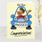 ハッピーオス合格ドライビングテストカード カード (黄色い花)