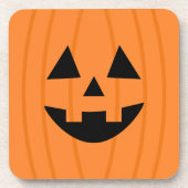 ハッピーオレンジカボチャスマイルハロウィン コースター (正面)