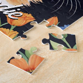 ハッピーオレンジキャット ペットポートレート 水彩動物 ジグソーパズル (側面)