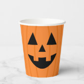 ハッピーオレンジパンプキンスマイルハロウィーン 紙コップ (裏面)