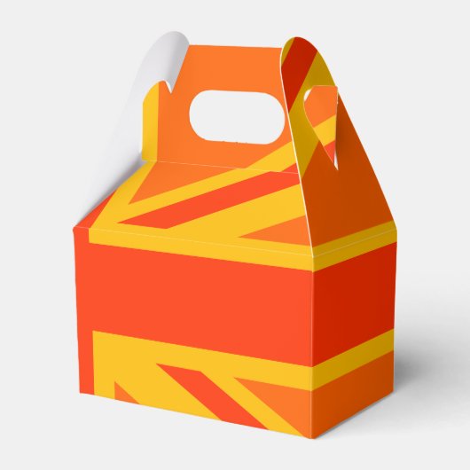 ハッピーオレンジユニオンジャックブリティッシュ国旗スワッグ フェイバーボックス (正面サイド)