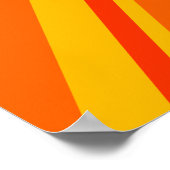 ハッピーオレンジユニオンジャックブリティッシュ国旗スワッグ ポスター (角)