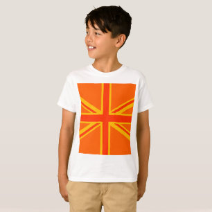 ハッピーオレンジユニオンジャックブリティッシュ国旗スワッグ Tシャツ