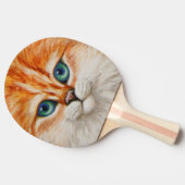 ハッピーオレンジ子猫顔 卓球ラケット (横)