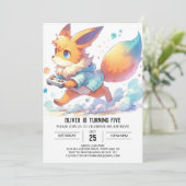 ハッピーオンラインキツネ誕生日 招待状 (スタンド正面)