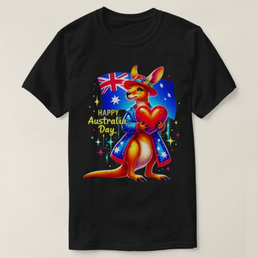 ハッピーオーストラリアの日1 Tシャツ (デザイン正面)