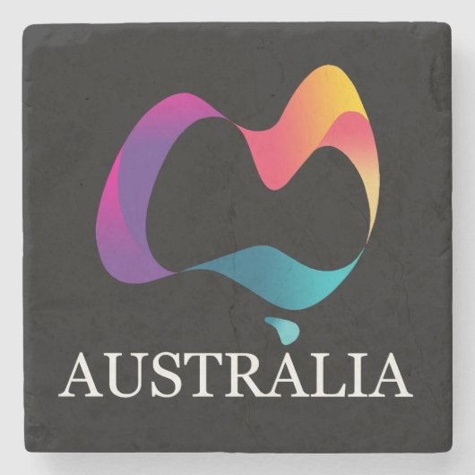 ハッピーオーストラリアの日 ストーンコースター (正面)