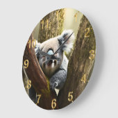 ハッピーオーストラリアコアラinツリー、壁時計 ラージ壁時計 (傾斜)