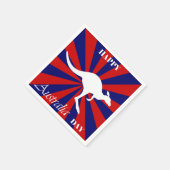 ハッピーオーストラリアデイオーストラリアカンガルー スタンダードカクテルナプキン (角)