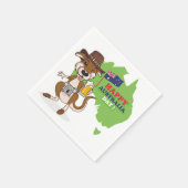 ハッピーオーストラリアデイカンガルーコアラ スタンダードカクテルナプキン (角)