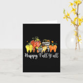 ハッピーオータムみんな ハロウィン きつめのきば レパード しまウマのお祭 カード (黄色い花)