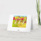 ハッピーオータムイエローラブラドールリトリエバー微笑 カード (裏面)