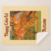 ハッピーオータムカラフルシェルパブランケット シェルパブランケット (正面(横))